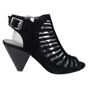 Coach and Four Black Kellisa Strappy Suede Sandal Heels